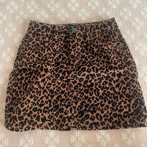 Cheetah Print, black and brown skirt